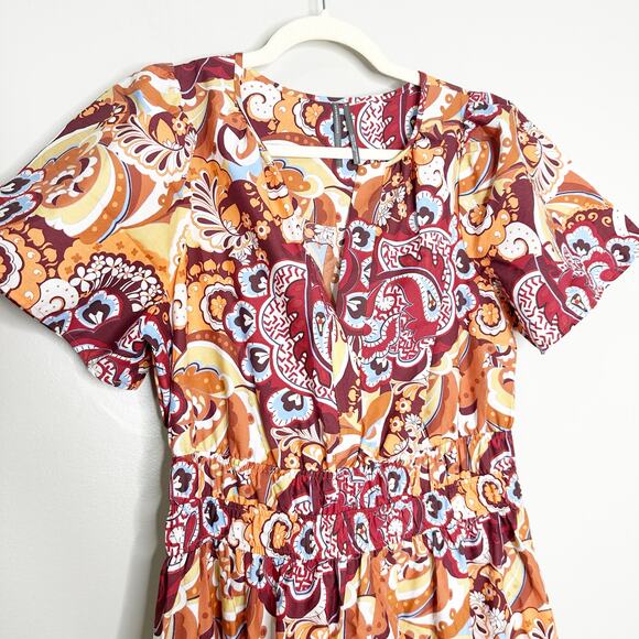 Anthropologie Somerset Maxi Dress in Bronze Paisley Print Medium - Picture 5 of 10